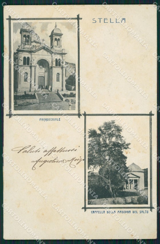 Savona Stella Madonna del Salto STRAPPO PIEGA cartolina QZ7246