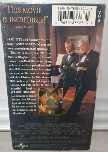 Meet Joe Black (VHS, 1999, Brad Pitt Anthony Hopkins, New Sealed - Picture 2 of 7