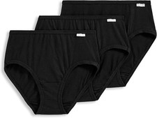 Jockey Elance Cotton Comfort size 6/M 3-pack hipsters 100 cotton Black