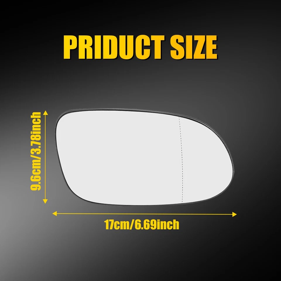 Mirror Glass For 1998-02 Mercedes Benz CLK320 Heated Passenger Side B66818421 M - Image 3 of 4