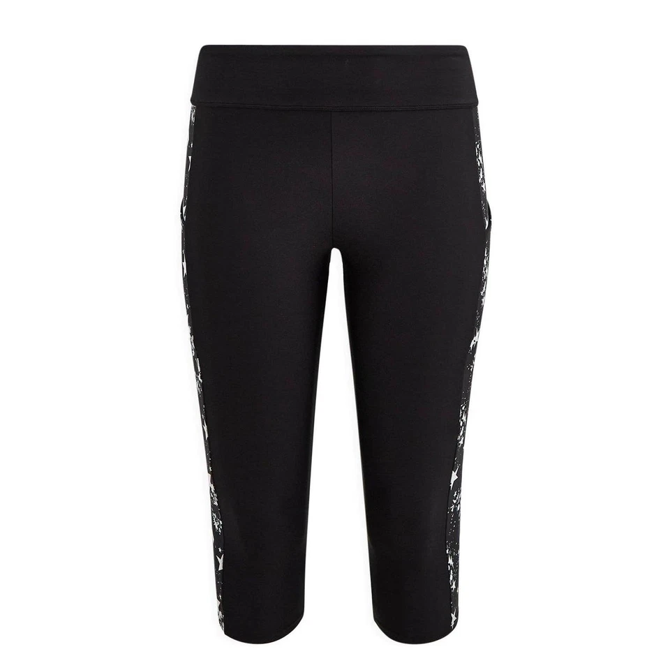 Новый Torrid 1 (1 X 14/16) черный блестящий череп высоты карман плавать Капри леггинсы - Изображение 3 из 3