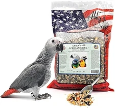 ABBA 1400 Bird Food - Natural Seed Mix for African Grey and Senegal Parrots 5lb