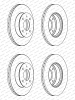 2X Ferodo 241Mm Bremsscheiben BelÜFtet Vorne Passend FüR Hyundai Accent | DDF163