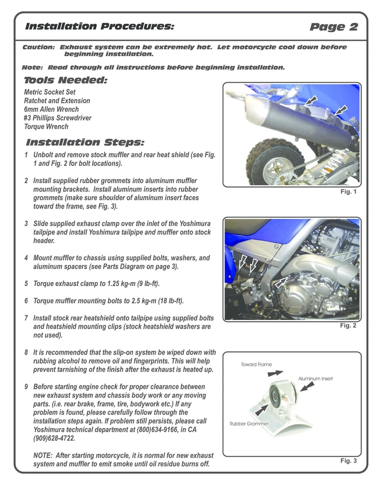 Escape antideslizante de aluminio RS2 con antichispas compatible con 06-23 Raptor 700 2388713 Foto 4 de 4