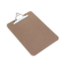 Rapesco 1402 Heavy Duty Hardboard Clipboard, A5, Brown