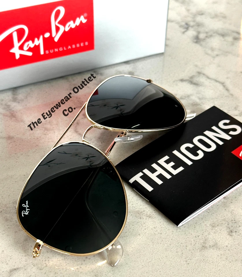 Tela de loja Rayban clássica preta lente aviador RB3025 58/62 homens/mulheres piloto - Imagem 4 de 4