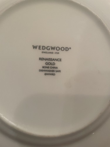 Wedgwood Renaissance Gold Bread And Butter Plate 6” England - Picture 5 of 6