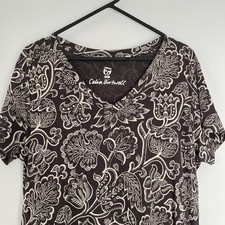 Celia Birtwell / Uniqlo Floral short Sleeved patterned Top M UK 12