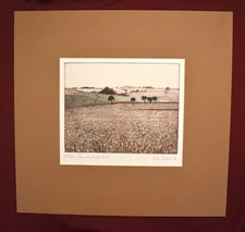 Peter Redeker Colored Etching titled ‘Landschaft Ii’ Signed + Numbered, 1978