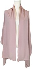 Lightweight Textured Crepe Chiffon Shawl Cover-Up Scarf Dusty Mauve Pink 27" 76"