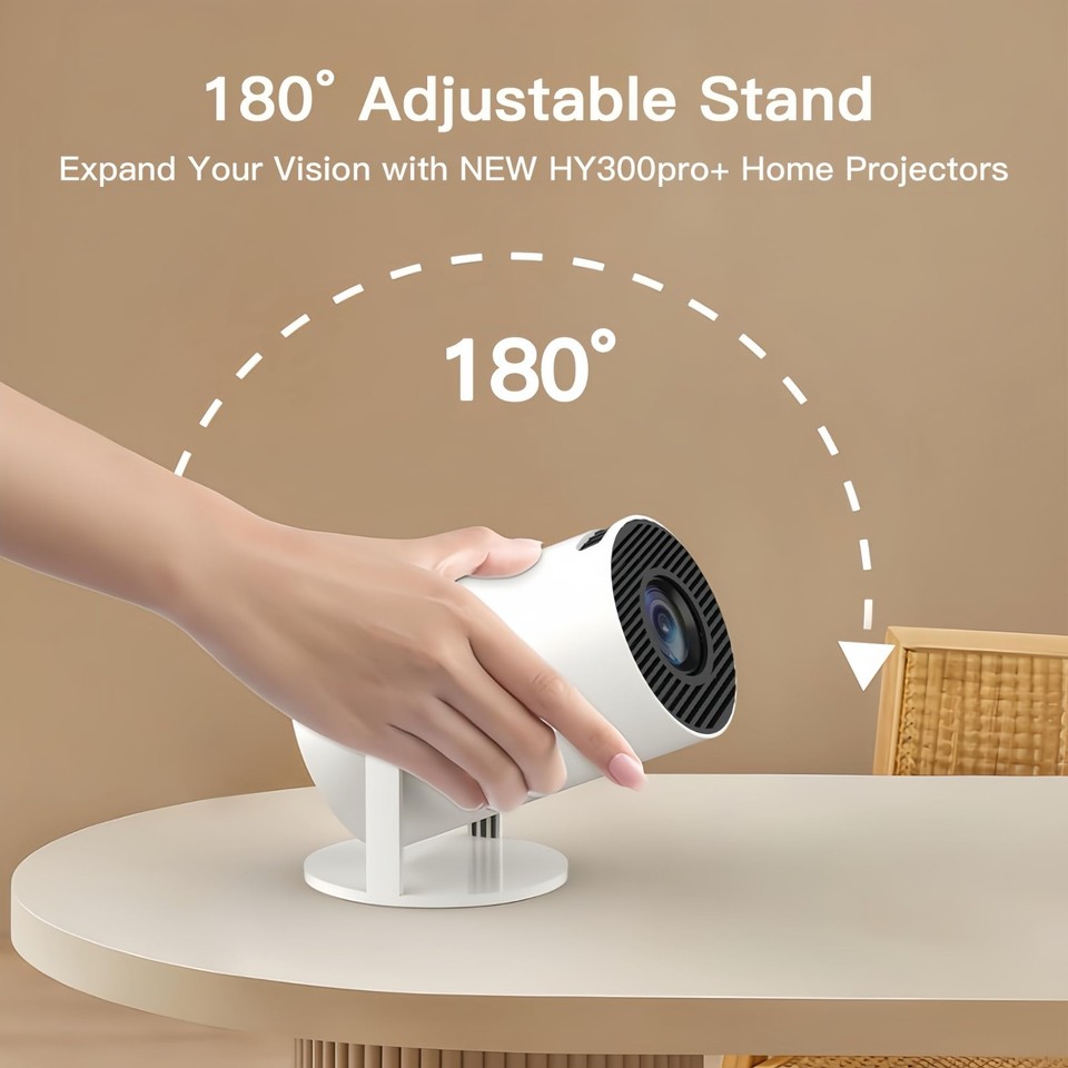 Projector Keystone Wi-Fi 6 Mini Projector, Bluetooth 5.4, 1080P 4K Support, Auto Keystone ...