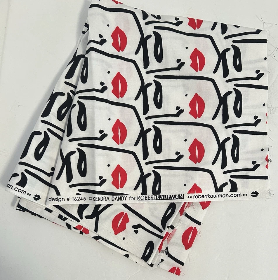 Tela Kendra Dandy Robert Kaufman diseño Bouffants & Broken Hearts 16245 36x45 Foto 2 de 2