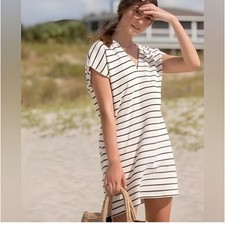 Madewell Striped Dress V neck XXS oversized