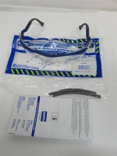 North T56005BL, The Edge Clear Safety Glasses, Blue Trim