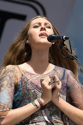 Musician Johanna Soderberg of First Aid Kit performs on stage duri- Old Photo 10