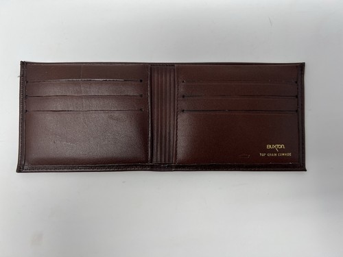 BUXTONLeather Thin Fold Wallet Thinfold Cowhide NIB Vintage Light Crease Inside - Bild 2 von 4