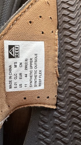 NUOVO Reef Infradito Uomo Flex Water Friendly-Perizoma Supporto Arco MARRONE/ABBRONZATURA TAGLIA 11 - Foto 4 di 8