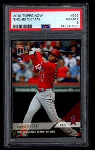 2018 Topps Now Shohei Ohtani Rookie PSA 8 #553