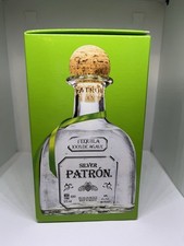 silver patron 375mil cardboard box only green