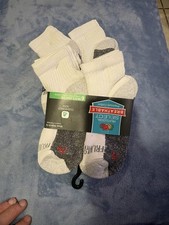 6pr Mens White Cushion Sole Breathable Mesh Ankle Socks 6-12 Fruit of the Loom