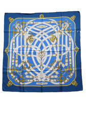 Hermes Cavalcadour Schal Tuch 100 % Seide silk scarf soie Frankreich  Vintage