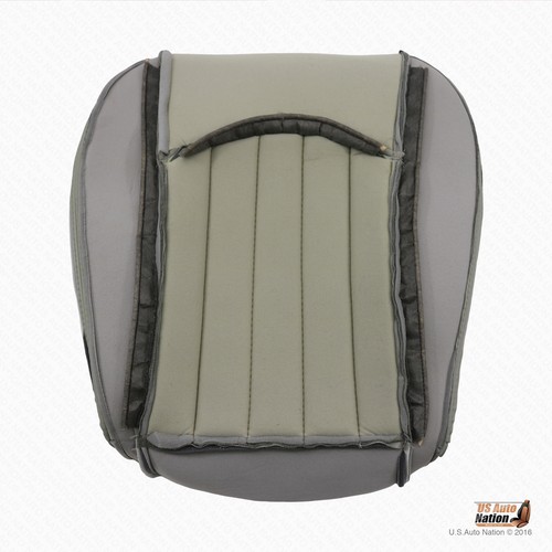 2002 -2008 Jaguar X-Type Front Driver & Passenger Bottom Leather Seat Cover Gray - Picture 11 of 11