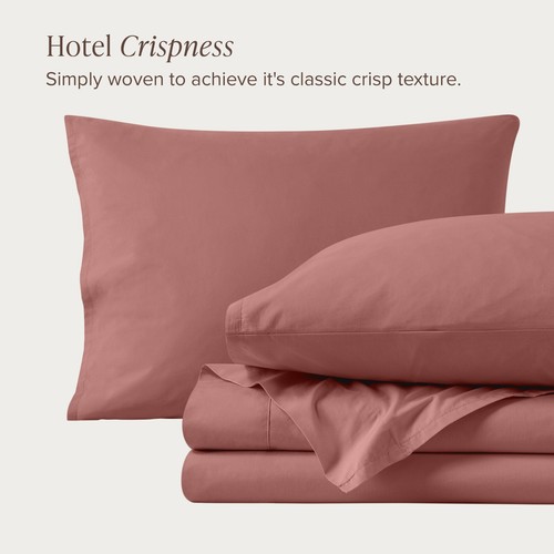Bare Home 100% Organic Cotton Percale Sheet Set - 300 Thread Count - Lightweight - Picture 47 of 119