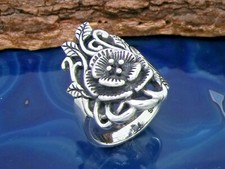 Rosenring Rose 925 Sterling Silber Ring Blume Rosen Gothic Damen