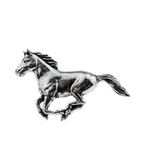 Au Galop Cheval Badge en Étain Broche / Stallion MUSTANG Neuf avec Étiquette /