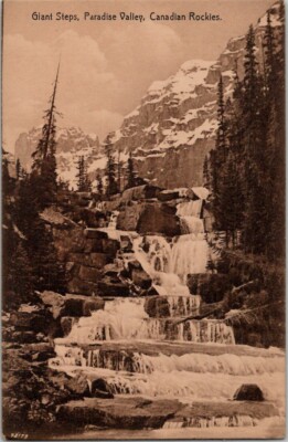 Giant Steps Paradise Valley Canadian Rockies Vintage Postcard Spc12