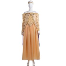 Padme Amidala Cosplay Dress Costume Women Yellow Dress