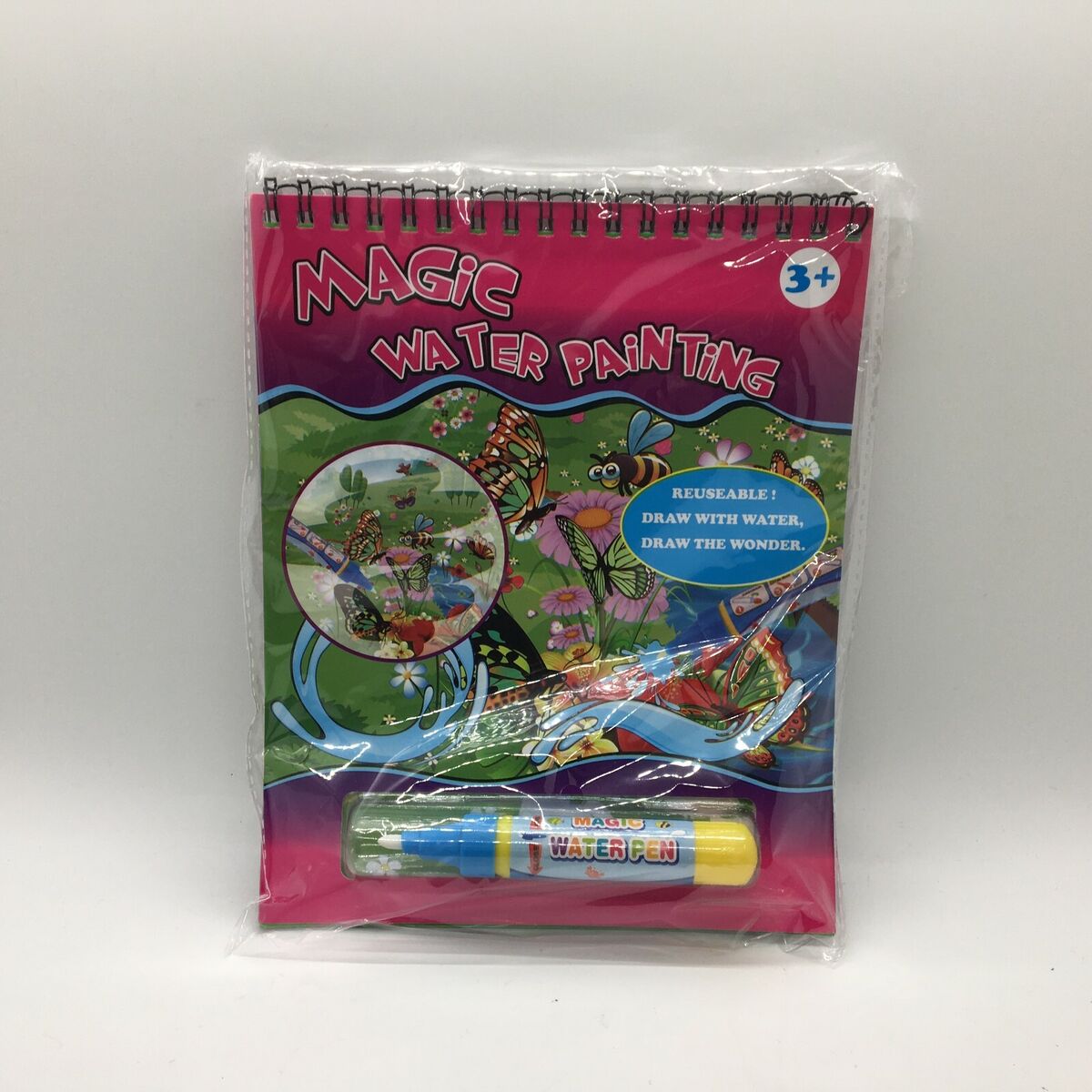 Reusable Magic Water Painting Book for Kids With Water Pen