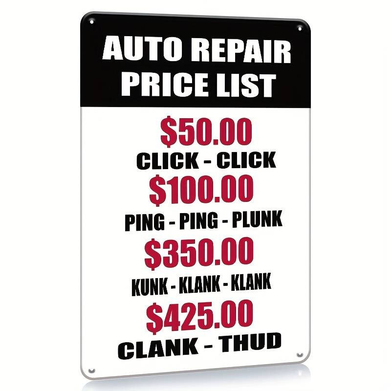 Werkstatt, KFZ Mechaniker, Autohaus, Humor, Blechschild, 30cm x 20cm, NEU