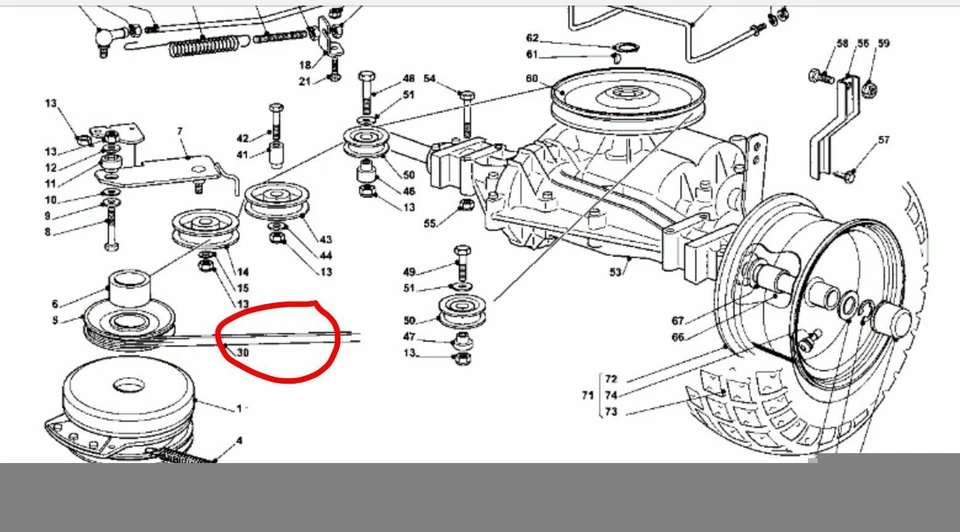 Mountfield 1430M 1530M GT30M T30M Transmission Lecteur Ceinture 135062012/0