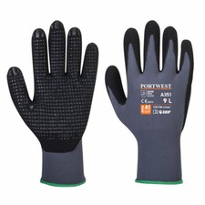 Portwest A351 Dermiflex Plus Safety Work Wear Gloves - PU/Nitrile Foam