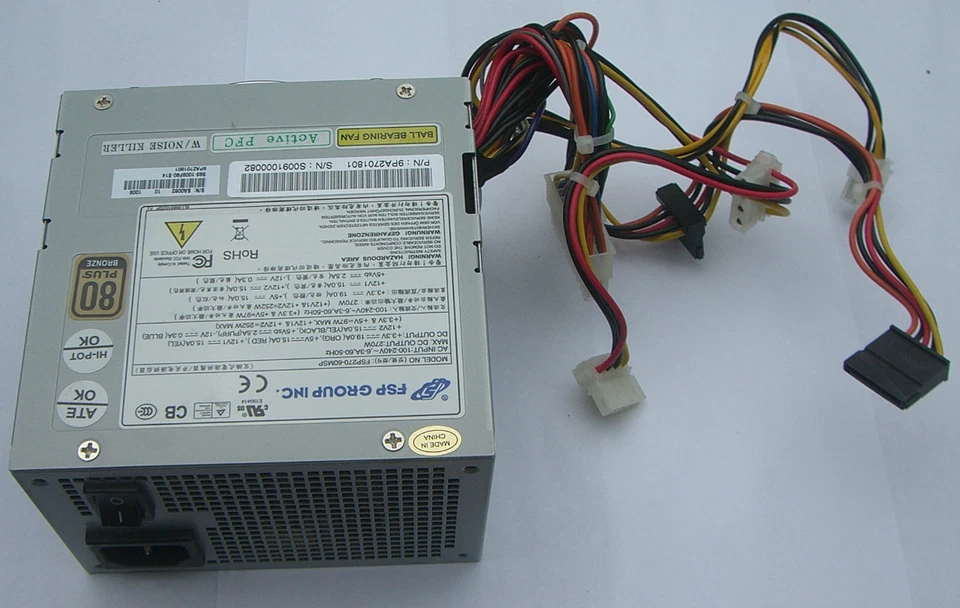 PC Netzteil FSP Group MSI Hetis FSP270 - 60MSP 270W 60MSP Power Supply  80 Plus - Bild 2 von 2