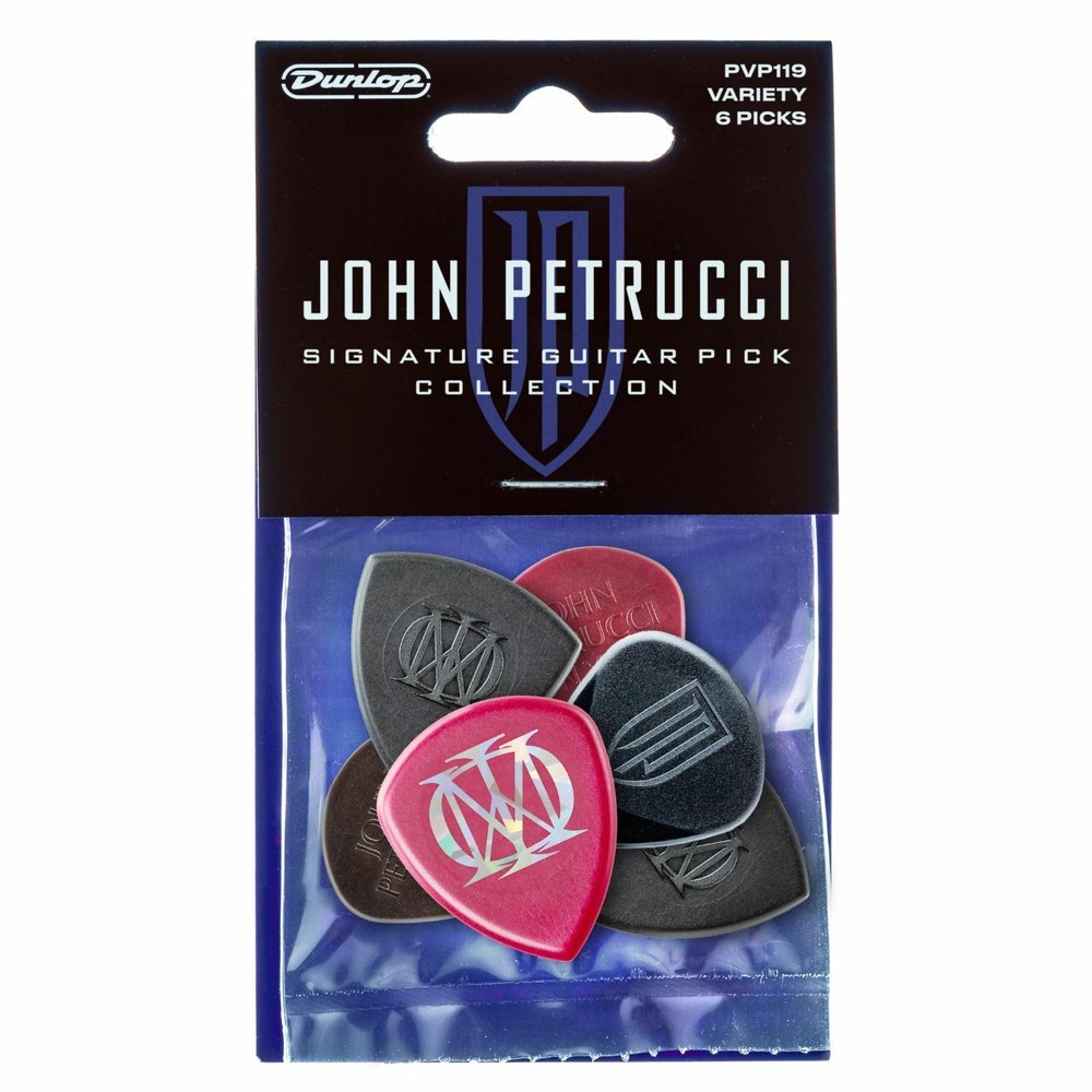 Dunlop PVP119 John Petrucci Signature Guitar Pick Variety Pack, 6 Pack