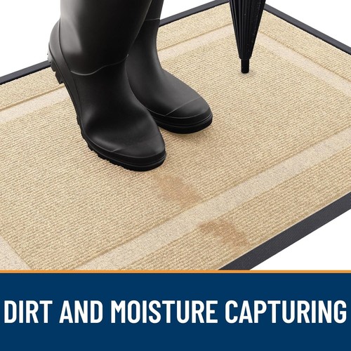 Geometric Low Pile Doormat - Easy Clean Waterproof Mat for Indoors & Outdoors - Picture 7 of 9