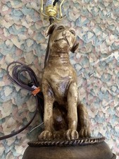 Modern Dog Table Lamp Room/Desk Resin Brown No Shade And Bulb