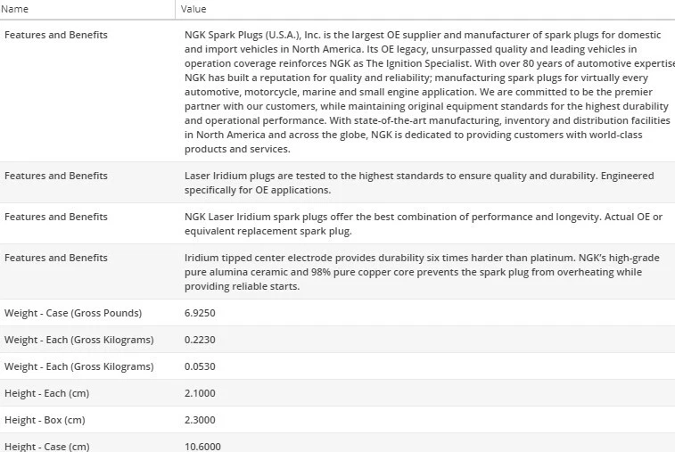 Paquete de 4 bujías láser de iridio NGK para Hyundai Genesis 2013-2014 cupé L4-2,0 L Foto 4 de 4