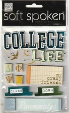 RARE! MAMBI Soft Spoken 3D stickers COLLEGE LIFE Theme 95790 Fast FREE Ship!