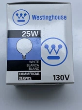 Westinghouse Lighting 25w Light Bulb White G16.5 Standard Base 25G16½W 2 Pack