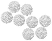 8pc XL Dryer Balls Laundry Washing Machine 2.75" Reusable Fabric Softener White