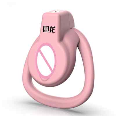 New Male Pink Chastity Belt Store Chastity Lock with 4 Size Ring Chastity Cage