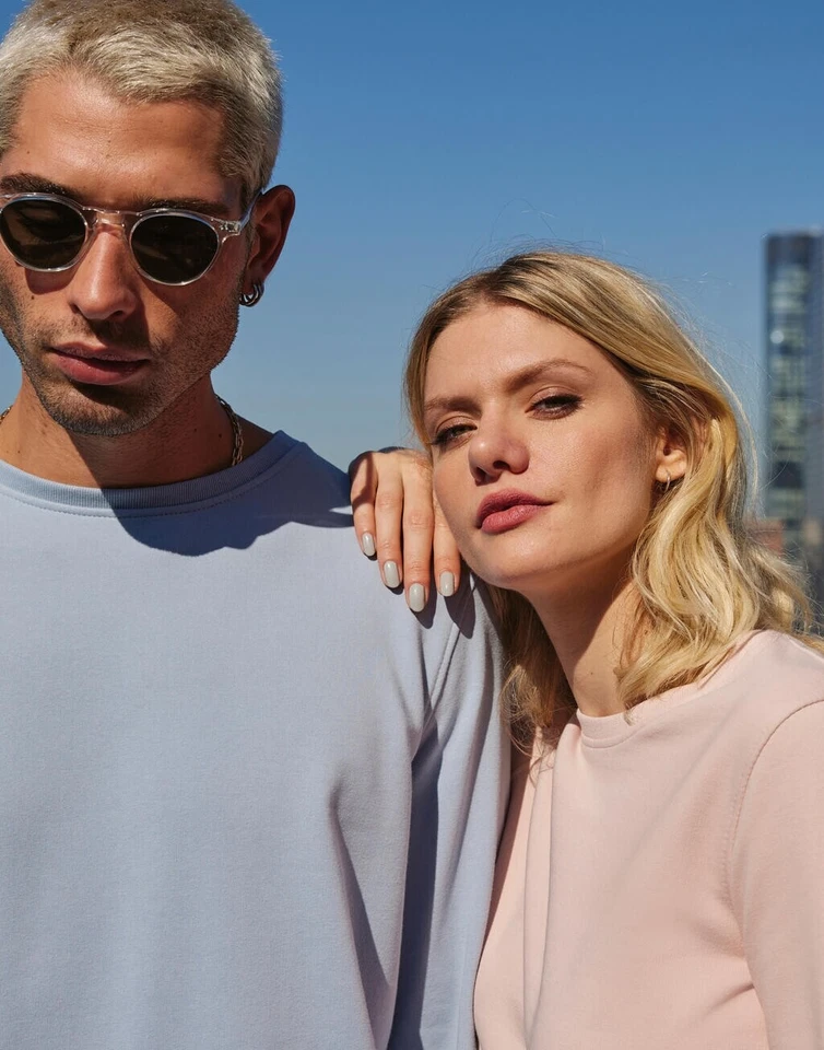 B&C Damen Sweatshirt BIO Organic Crew Neck French Terry organisch WW32B NEU - Bild 3 von 4