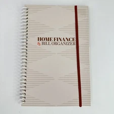 Home Finance Bill Organizer w/ Monthly Pockets Budget Planner Off White Diamond