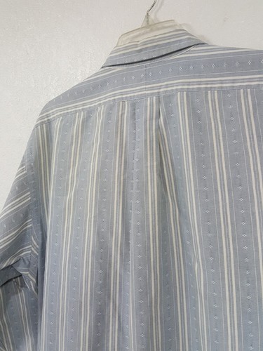 Polo Blue Prairie Country Eyelet Longsleeve Button Pocket Tee Shirt Mens Size L - Picture 4 of 11