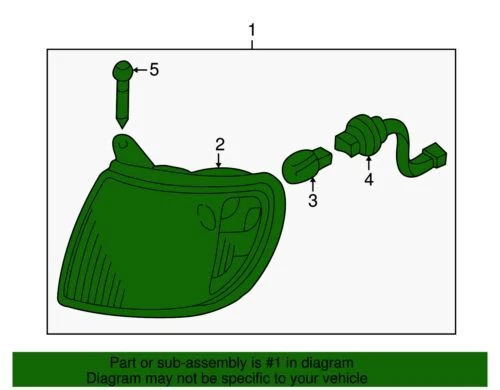 Conjunto de lámpara marcadora lateral izquierda Pathfinder original Nissan 1999-2004 26125-2W625 Foto 2 de 2