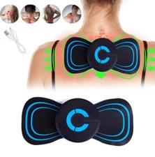 Portable EMS Mini Electric Neck Back Massager Cervical Massage Patch Stimulator