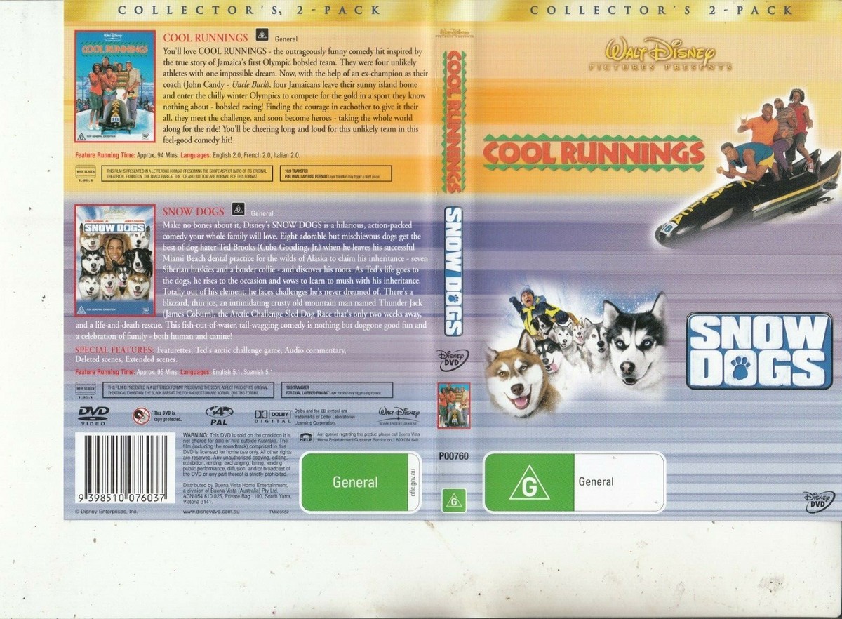 Cool Runnings-1993 & Snow Dogs-2002- Walt Disney Pictures-Movie